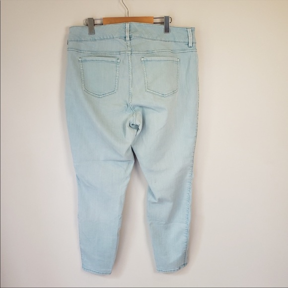 Torrid Turquoise Skinny Jeans High Waisted Plus - Picture 2 of 4